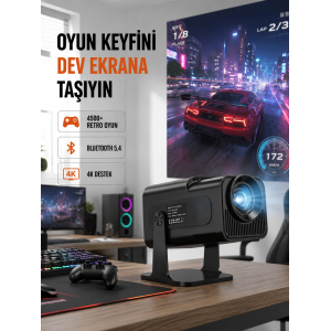 Hcs350pro Android 11 İşletim Sistemli Mini Projektör Yeni Nesil
