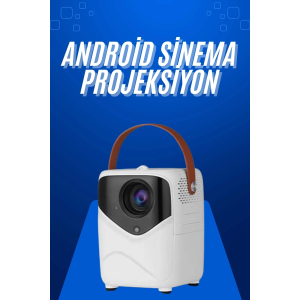 Hd Ayaklı Portatif Projeksiyon Cihazı Android İşlemcili Sinema Projektörü