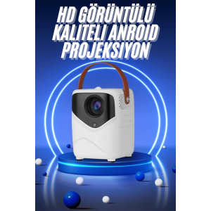 Hd Ayaklı Portatif Projeksiyon Cihazı Bluetooth Wifi Akıllı Android İşlemcili