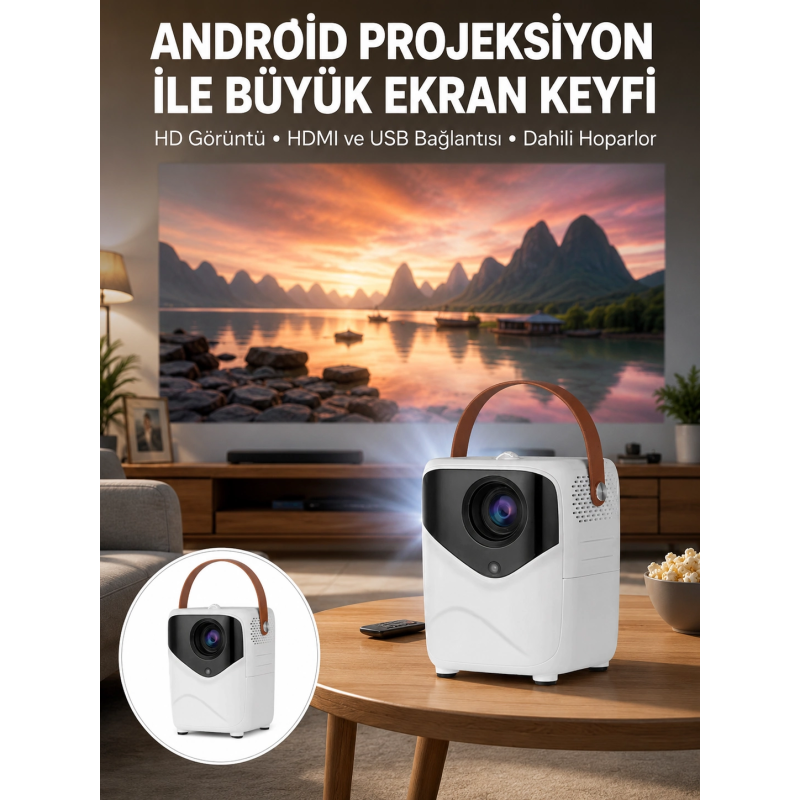 Hd Ayaklı Portatif Projeksiyon Cihazı Bluetooth Wifi Akıllı Android İşlemcili Yeni Nesil Hd Ayaklı Portatif Projeksiyon Cihazı Bluetooth Wifi Akıllı Android İşlemcili Yeni Nesil