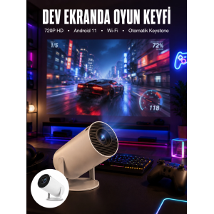 Hdmı Ve Full Hd Teknolojili 160 Ansı Lümen Kablosuz Projeksiyon Yeni Nesil