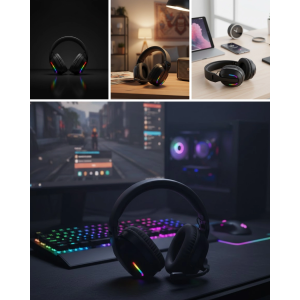 Headset Kablosuz Bluetooth 40mm Sürücülü Mikrofonlu  Kulaklığı