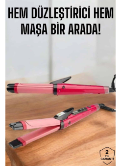 Hem Düzleştirici Hem Maşa Saç Şekillendirici