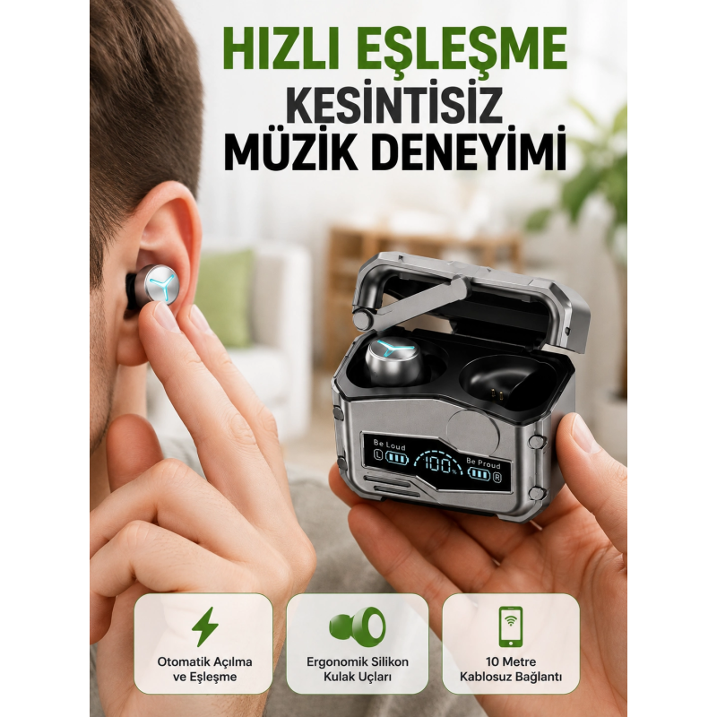 Hızlı Şarj Edilebilen Kablosuz Kulaklık – Uzun Süreli Kullanım İçin Tasarlandı Hızlı Şarj Edilebilen Kablosuz Kulaklık – Uzun Süreli Kullanım İçin Tasarlandı