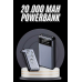 Hızlı Şarj Özellikli 20.000 Mah Dijital Göstergeli Usb Girişli Android Ve İos Uyumlu Powerbank
