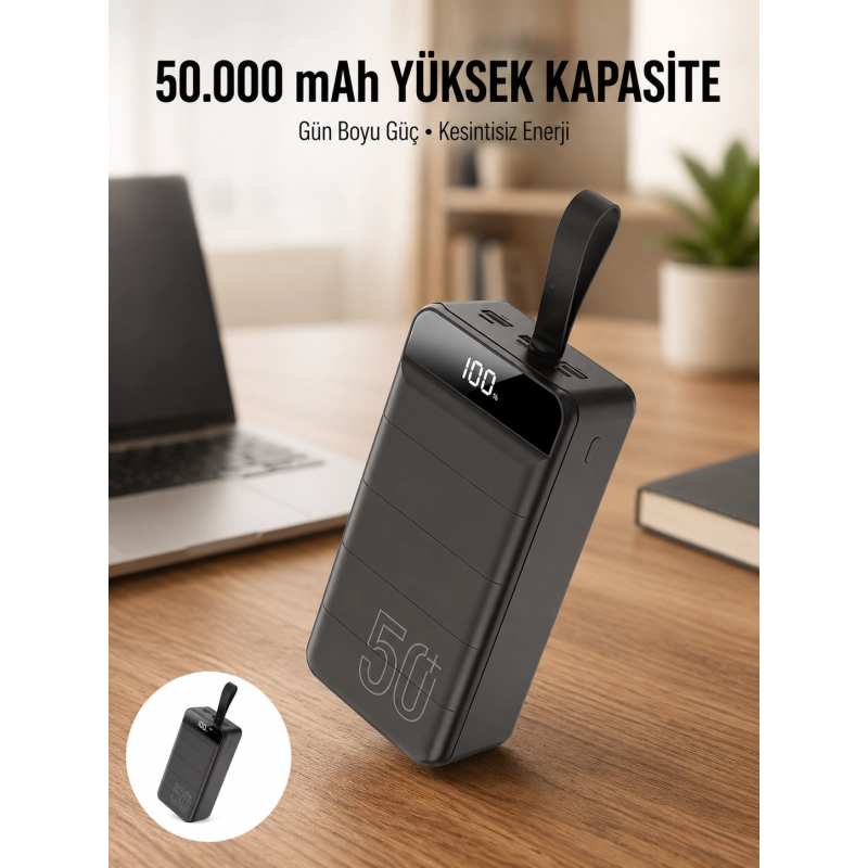Hızlı Taşınabilir 50.000 Mah Powerbank Led Ekran Android Ve İos Uyumlu Yeni Nesil Hızlı Taşınabilir 50.000 Mah Powerbank Led Ekran Android Ve İos Uyumlu Yeni Nesil