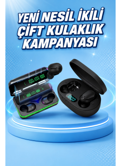 İkili Bluetooth Kulaklık Dijital Göstergeli Uzun Pil Ömrü Yüksek Ses Kaliteli