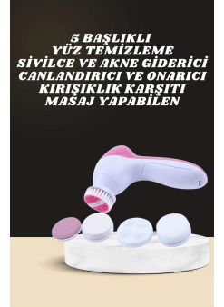 İkili Cilt Bakım Seti 5 Başlıklı Yüz Temizleme Ve Masaj Aleti Canlandırıcı Ve Onarıcı