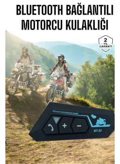 İnterkom Intercom Kask Kulaklık Bt22 Bluetooth Motosiklet Kulaklık 5.0 Bluetooth