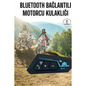 İnterkom Intercom Kask Kulaklık Bt22 Bluetooth Motosiklet Kulaklık 5.0 Bluetooth