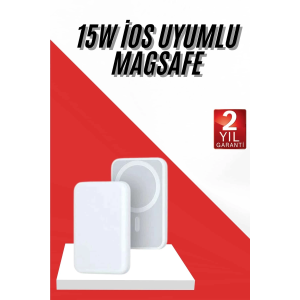 İos Uyumlu Magsafe Kablosuz 15w Şarj Powerbank Magesafe