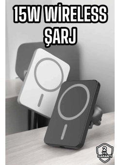 İos Uyumlu Manyetik Tasarım Magsafe İphone 12/13/14/15 Araç Şarjı
