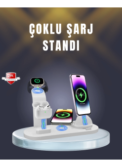 İphone, Airpods Ve Akıllı Saat Uyumlu Çoklu Şarj Cihazı