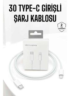 Iphone Uyumlu İos Uyumlu Lightning Hızlı Şarj Tye C Lightning Şarj Kablosu