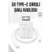 Iphone Uyumlu İos Uyumlu Lightning Hızlı Şarj Tye C Lightning Şarj Kablosu