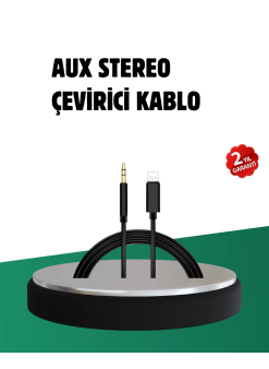 İphone Uyumlu Lightning 3.5mm Aux Adaptör Kablo Stereo Ses Aktarım