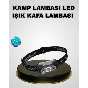 Ipx5 Su Geçirmez Şarjlı Led Kafa Feneri | Hareket Sensörlü, Ayarlanabilir 60° Far