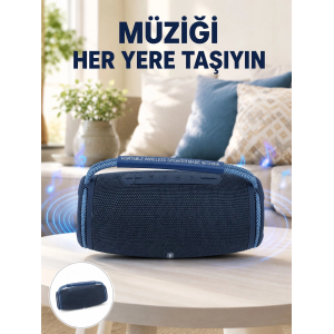 Ipx5 Su Geçirmez Taşınabilir Bluetooth Hoparlör Renkli Işıklı Yeni Nesil