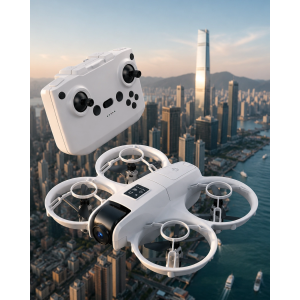 Işıklı Mini Drone Çift Batarya Ve Yedek Pervane Setli