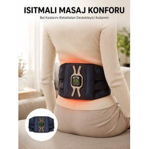 Isıtmalı Bel Ve Bacak Masaj Kemeri Vücut Destekli