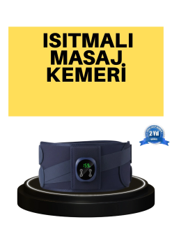 Dijital Ekranlı Isıtmalı Masaj Kemeri Bel Çevresi 100 Cm Altı İçin Uygun