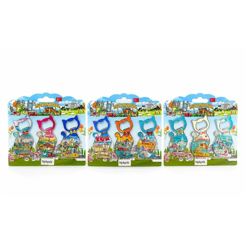 İstanbul Temalı Metal Buzdolapı Süsü Magnet 3'lü Set Alk5812 İstanbul Temalı Metal Buzdolapı Süsü Magnet 3'lü Set Alk5812