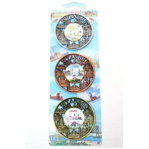 İstanbul Temalı Metal Magnet 3'lü Set Alk2891