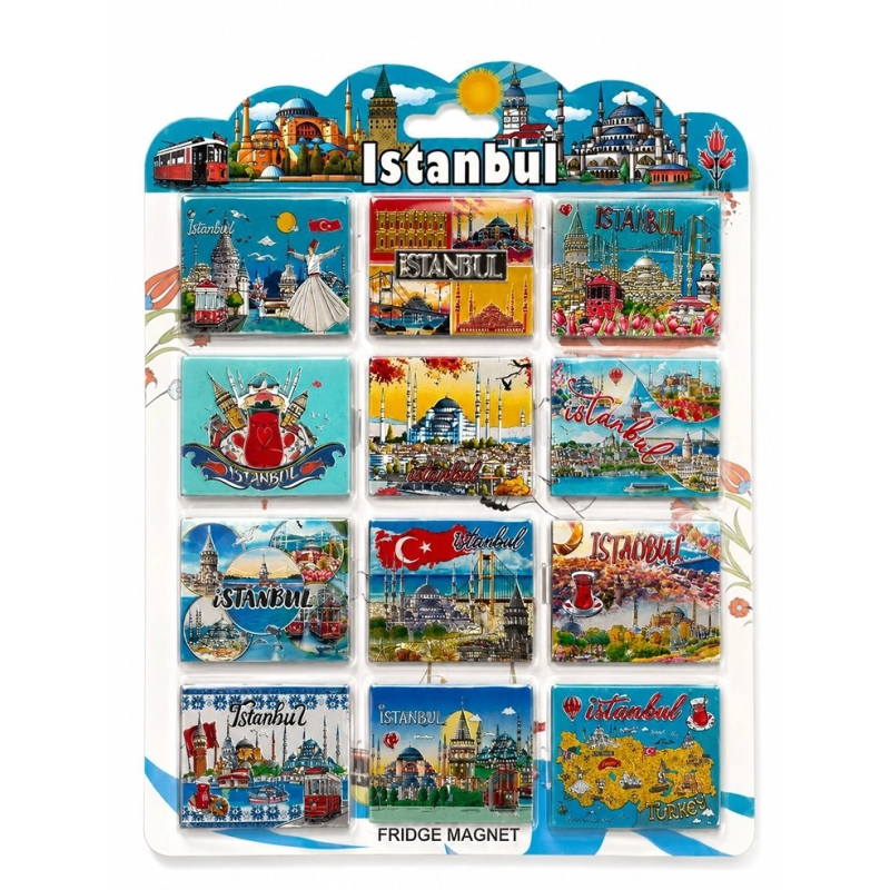 İstanbul Temalı Silikon Buzdolapı Süsü Magnet 12'li Set Alk5806 İstanbul Temalı Silikon Buzdolapı Süsü Magnet 12'li Set Alk5806
