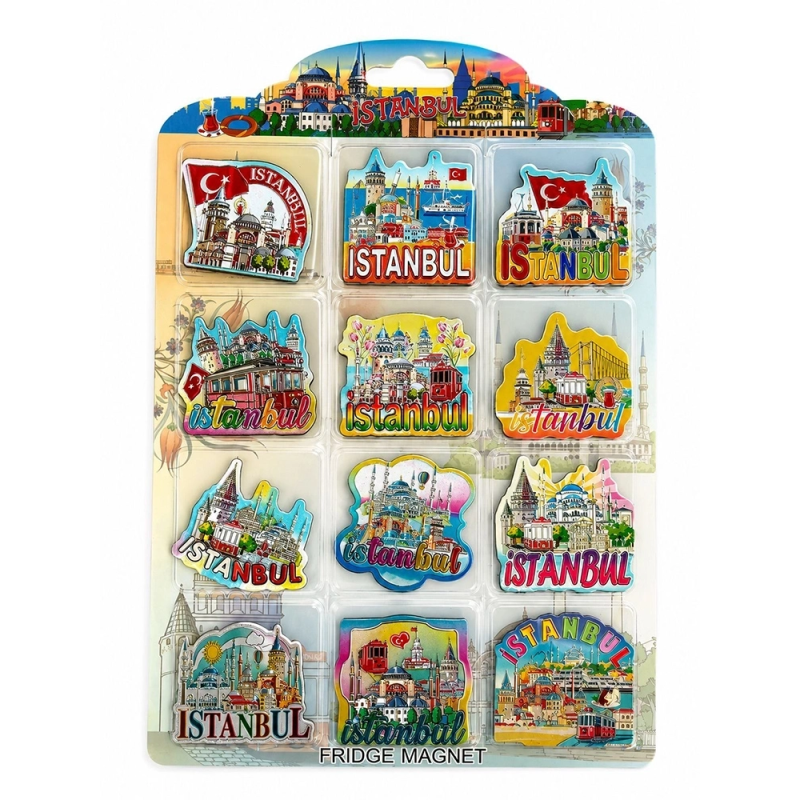 İstanbul Temalı Silikon Buzdolapı Süsü Magnet 12'li Set Alk5814 İstanbul Temalı Silikon Buzdolapı Süsü Magnet 12'li Set Alk5814