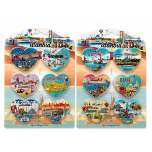 İstanbul Temalı Silikon Buzdolapı Süsü Magnet 6'lı Set Alk5805