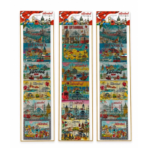 İstanbul Temalı Silikon Buzdolapı Süsü Magnet 6'lı Set Alk5809