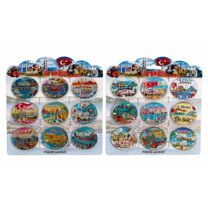 İstanbul Temalı Silikon Buzdolapı Süsü Magnet 9'lu Set Alk5807