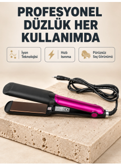 İyonik Saç Düzleştirici – 220°c Isıya Kadar Çıkan, Led Göstergeli Ve Eşit Isı Dağılımlı Plaka