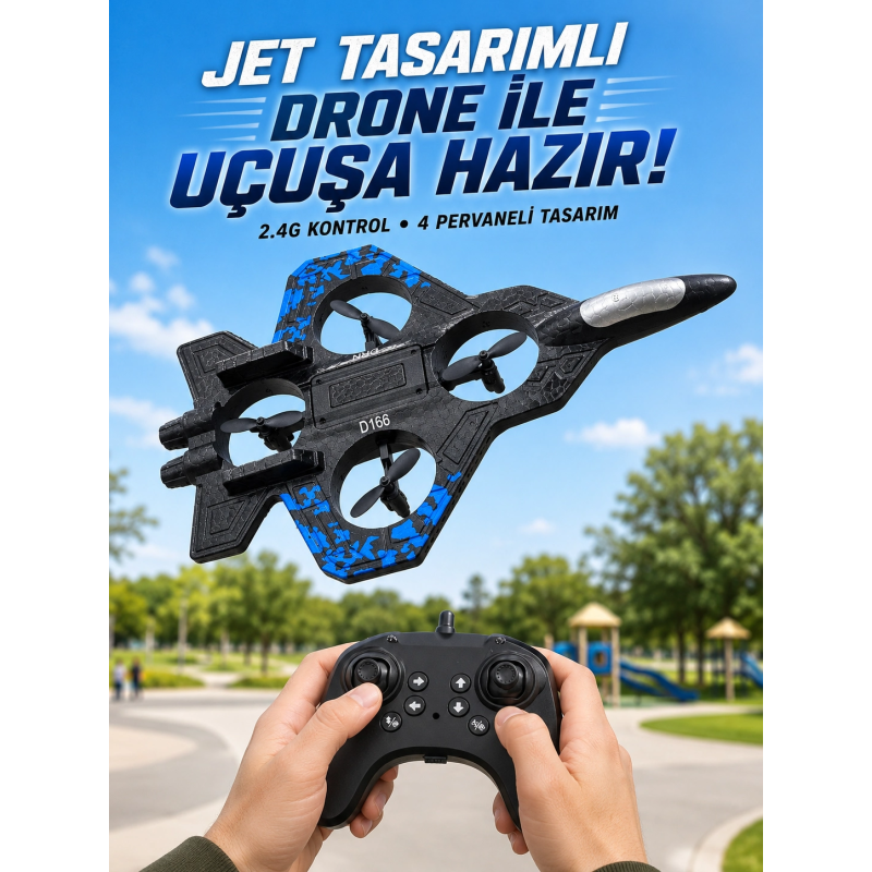 Jet Tasarımlı Uzaktan Kumandalı Drone 4 Pervaneli 2.4g 360 Derece Takla Led Işıklı Uçak Jet Tasarımlı Uzaktan Kumandalı Drone 4 Pervaneli 2.4g 360 Derece Takla Led Işıklı Uçak