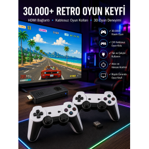 Joystick Çift Kollu Oyun Kolu Retro Oyun Yüksek Çözünürlüklü 3d Game Yeni Nesil