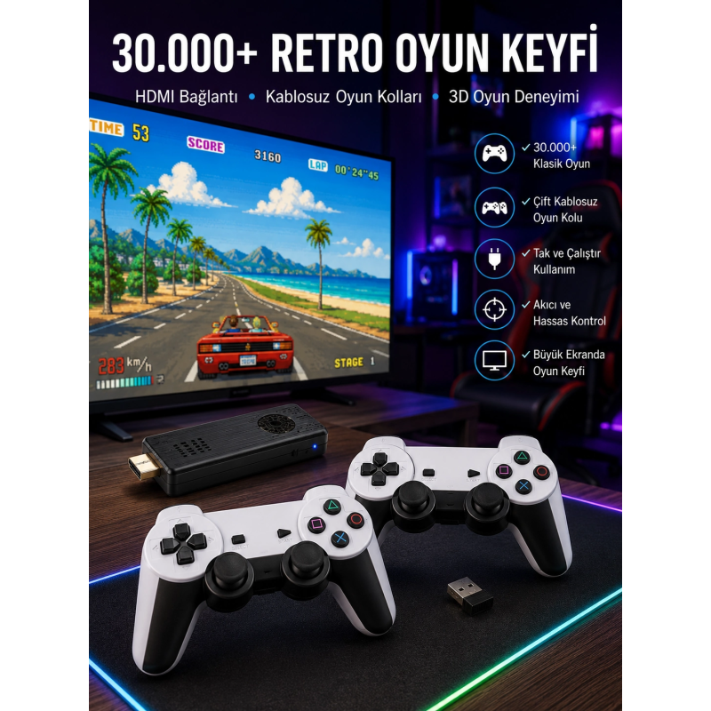 Joystick Çift Kollu Oyun Kolu Retro Oyun Yüksek Çözünürlüklü 3d Game Yeni Nesil Joystick Çift Kollu Oyun Kolu Retro Oyun Yüksek Çözünürlüklü 3d Game Yeni Nesil