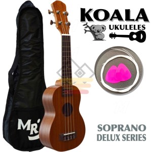 Delux Soprano Ukulele Seti Koala Kılıf+Pena+Takım Tel Hediye KA5215MS