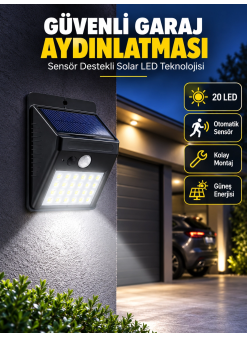 Kablo Gerektirmeyen Solar Led Bahçe Ve Veranda Işığı Yeni Nesil