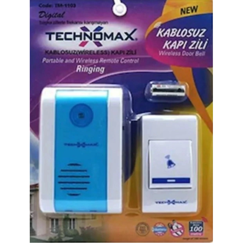 Kablosuz 100 Mt Mesafeli Kapı Zili Kablosuz 100 Mt Mesafeli Kapı Zili