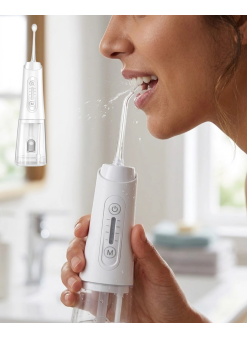 Kablosuz Ağız Duşu 320 Ml Su Tanklı 4 Modlu 5 Başlıklı Temizlik Cihazı