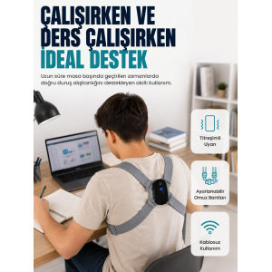 Kablosuz Akıllı Dik Duruş Atı Titreşim Hatırlatma Özellikli Destekleyici