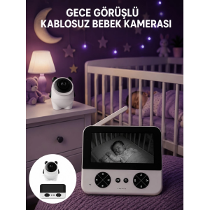 Kablosuz Bebek Kamera Sistemi Ninni Ve Alarm Özellikli Yeni Nesil