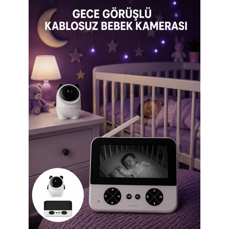 Kablosuz Bebek Kamera Sistemi Ninni Ve Alarm Özellikli Yeni Nesil Kablosuz Bebek Kamera Sistemi Ninni Ve Alarm Özellikli Yeni Nesil