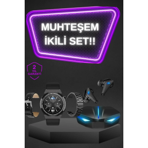 Kablosuz Bluetooth Bağlantılı Kulaklık Ve Dokunmatik Ekran Akıllı Saat Arama Cevaplama