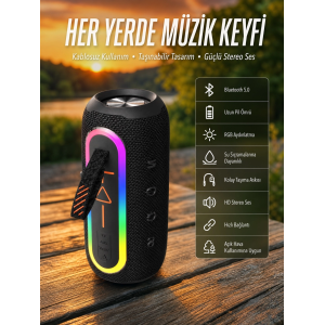 Kablosuz Bluetooth Hoparlör Taşınabilir Çoklu Bağlantılı Özelliği