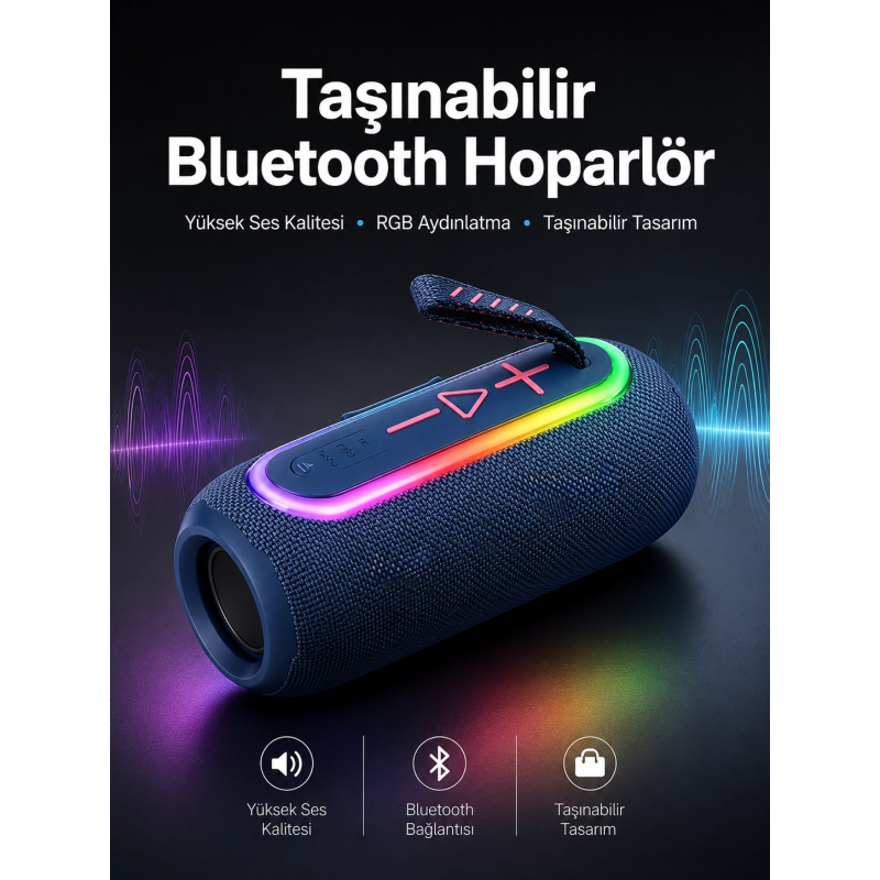 Kablosuz Bluetooth Hoparlör Uzun Pil Ömrü Taşınabilir Kablosuz Bluetooth Hoparlör Uzun Pil Ömrü Taşınabilir