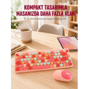 Kablosuz Bluetooth Klavye – Çoklu Cihaz Desteği, Akıllı Güç Tasarrufu Yeni Nesil