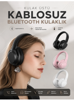 Kablosuz Bluetooth Kulaklık Anc/enc Destekli Kulak Üstü Yüksek Ses Kaliteli