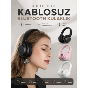 Kablosuz Bluetooth Kulaklık Anc/enc Destekli Kulak Üstü Yüksek Ses Kaliteli