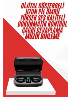 Kablosuz Bluetooth Kulaklık Android Ve İos Uyumlu Led Göstergeli Powerbankli